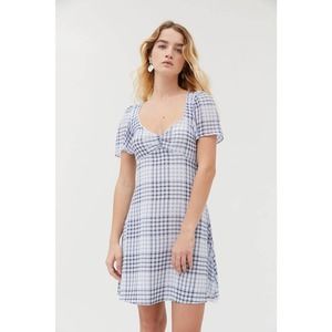 Urban Outfitters Faux Wrap Checkered Dress
